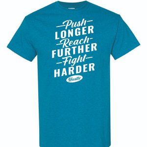 Mens Short Sleeve T-shirt -  Reach Further - Antique Sapphire